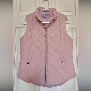 Laura Scott pink quilted puffer vest